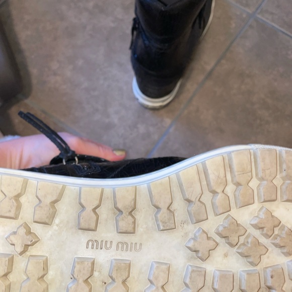 Miu miu black leather athletic shoes - Picture 7 of 7